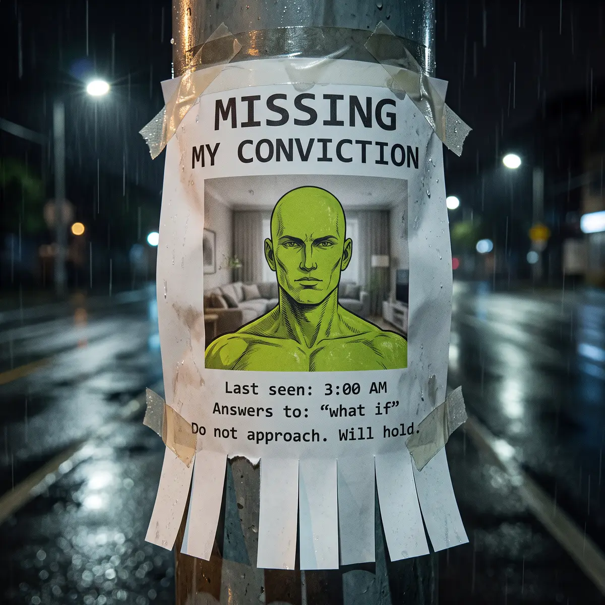 Missing conviction