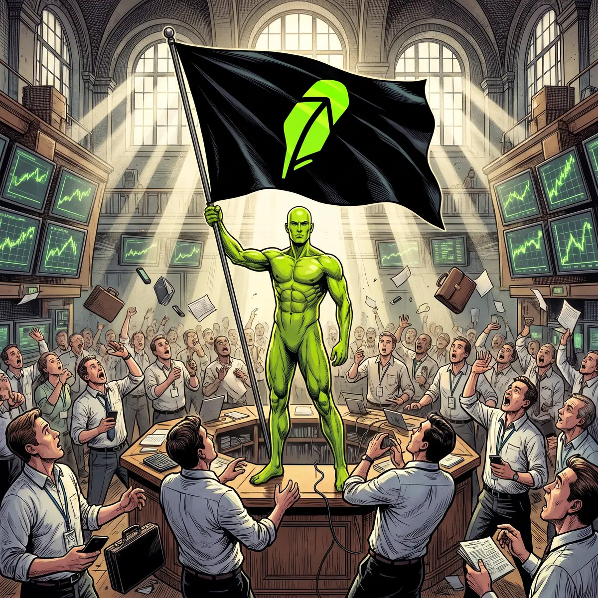 Exchange floor flag