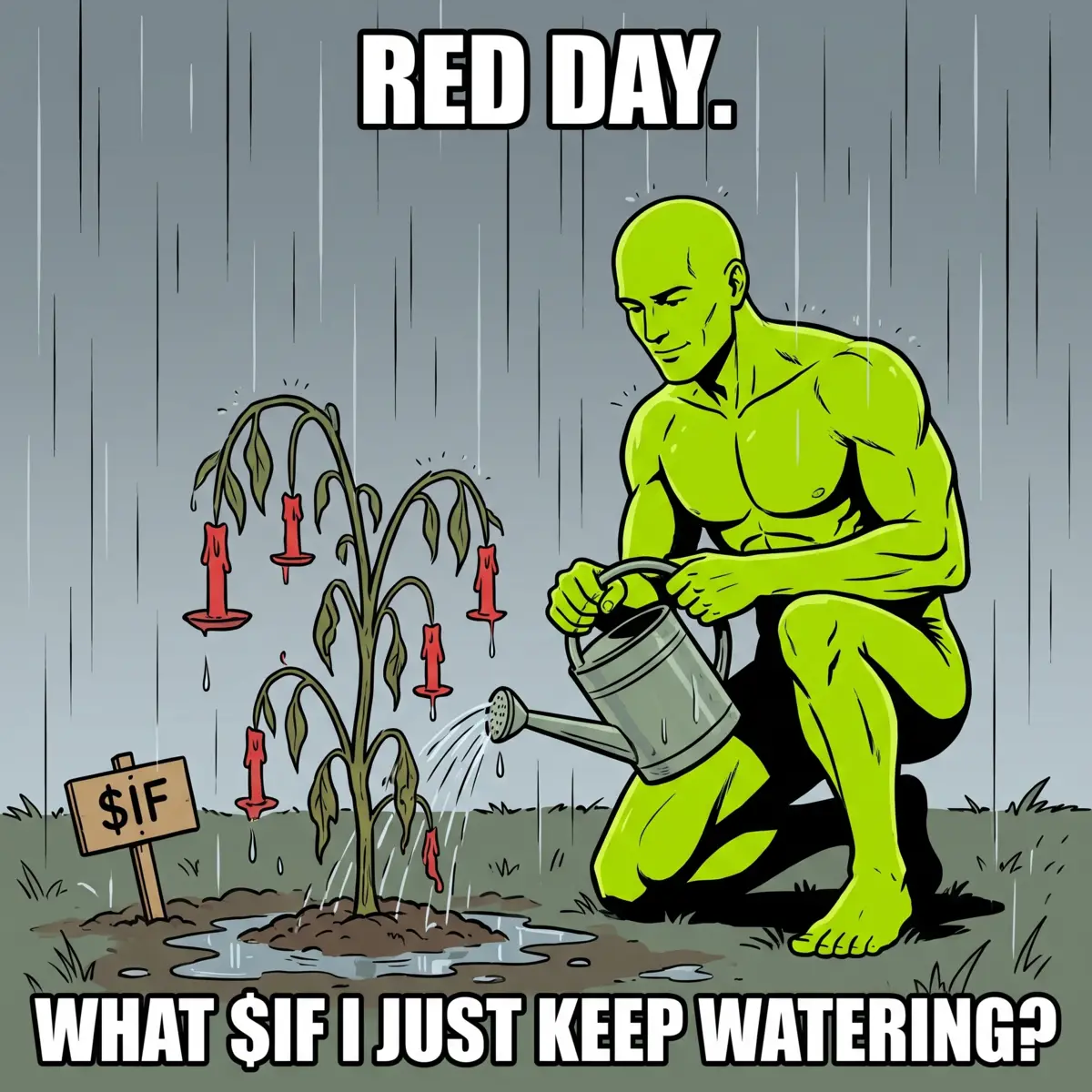 Red day keep watering