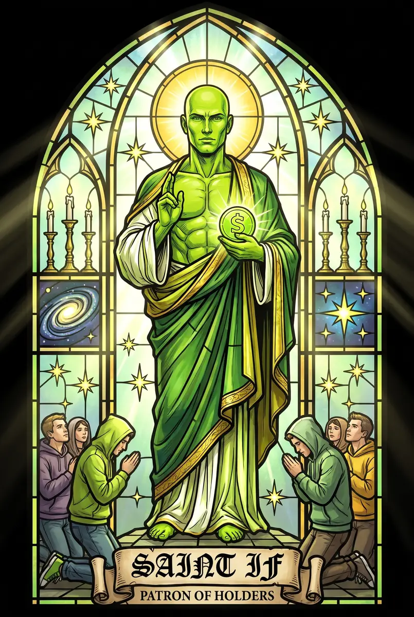 Stained glass saint if