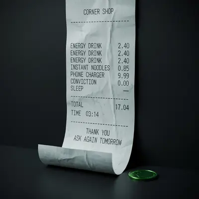 Corner shop receipt