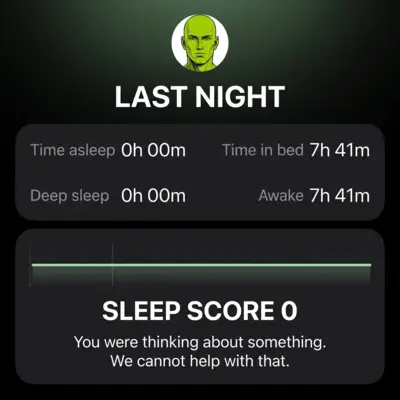 Sleep score zero