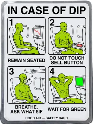 Safety card in case of dip