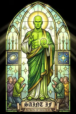 Stained glass saint if