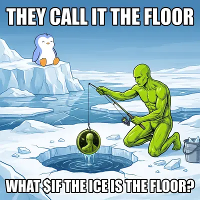Pengu ice fishing